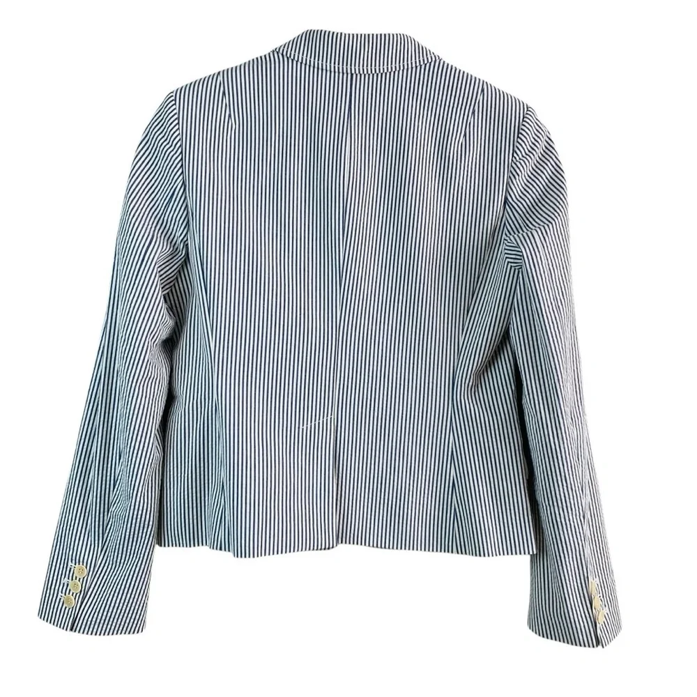 J. Crew Stripped Seersucker 3 Button Blazer Size 6